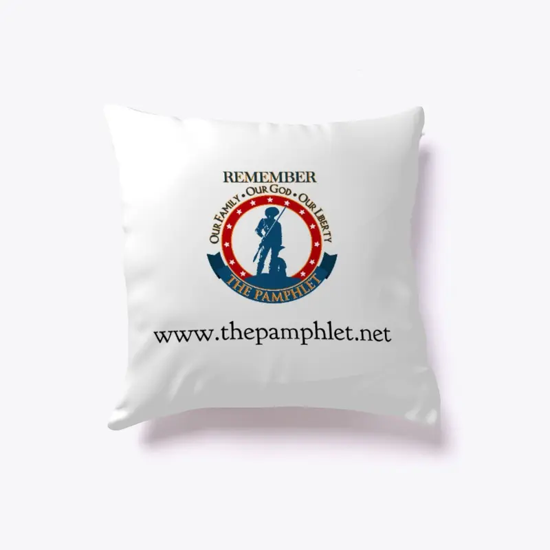 Throw pillow with logo